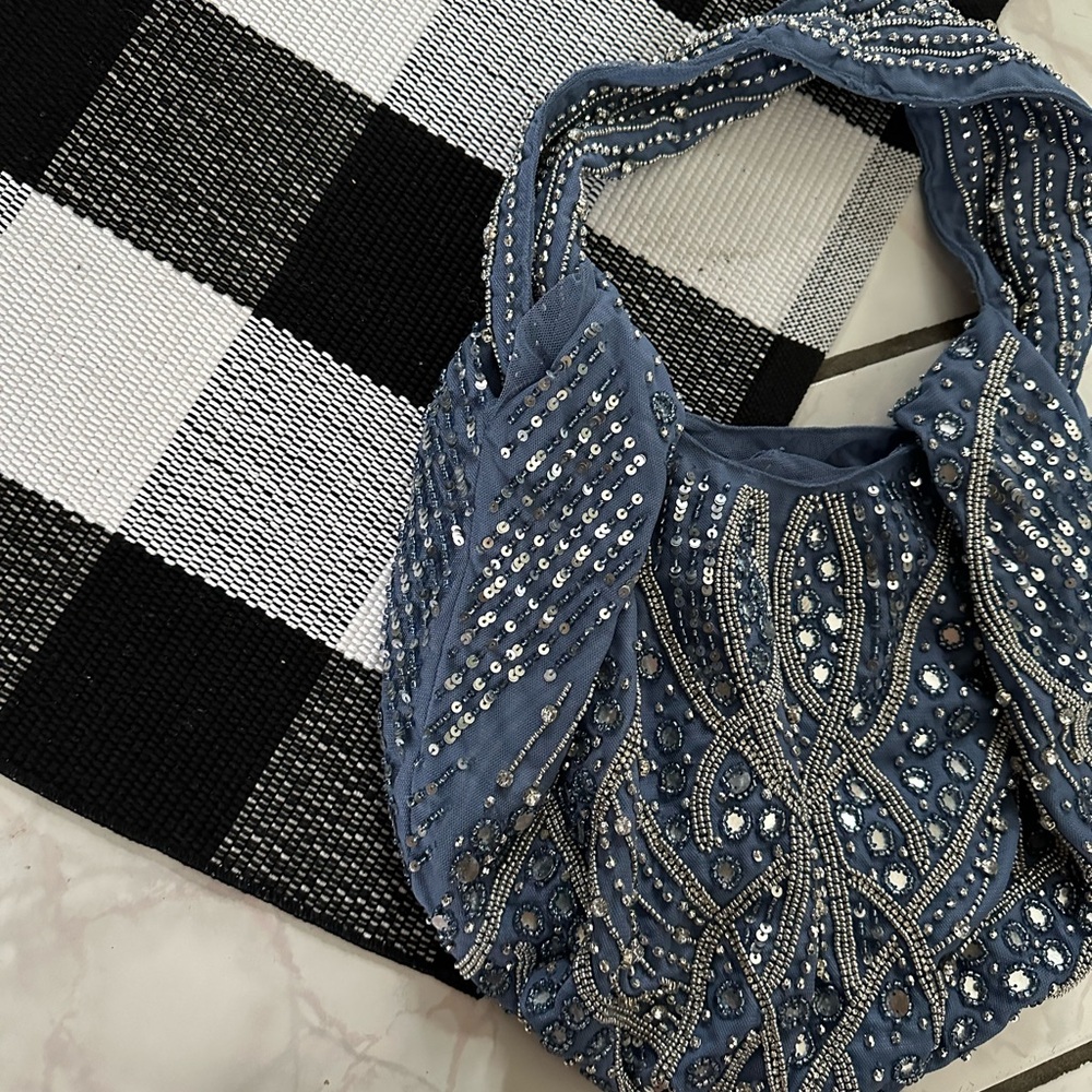 Zara Mirrored Beaded Jeweled Bag - Picture 4 of 4